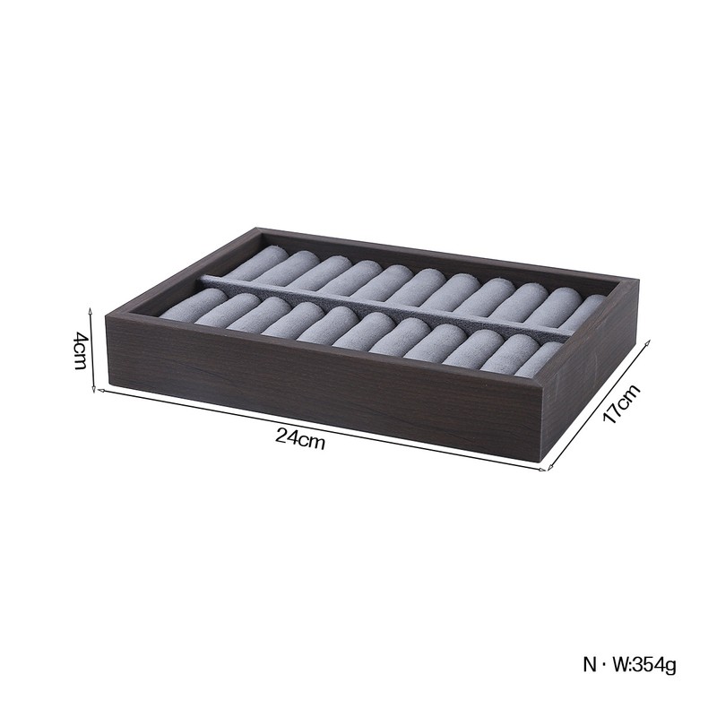 Vellure Jewelry Organizer Drawer – Wooden Velvet Tray for Bracelets