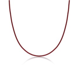 Metro Jewelry Stainless Steel Red Acrylic Necklace and Bracelet Set for Men 24 and 9 Inches Round Box Chain 3 mm Wide Jewelry Set