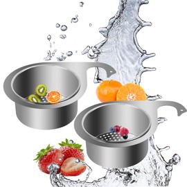 2 Pcs Stainless Steel Swan Sink Strainer Basket,Stainless Steel Draining Basket Corner Sink Strainer Sink Food Drain Basket Filter Multifunctional Sink Drainer Basket for Kitchen