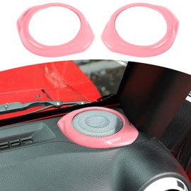 RT-TCZ for Jeep JK A Pillar Speaker Trim Cover for Jeep Wrangler JK JKU 2015 2016 2017 Pink Interior Accessories 2pcs