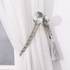 TOYANDONA 2PCS Crystal Curtain HoldBacks Window Drapery Medallion Holdbacks Tie