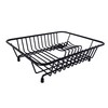 Delfinware 2020BK Dish Drainer, Metal, Black, 31.5 x 25 x