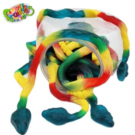 Fruidles Giant Gummy Rattle Snake Candy, Assorted Fruit Flavors, Allergy Friendly, Non-GMO, No Artificial Sweeteners (Half-Pound)