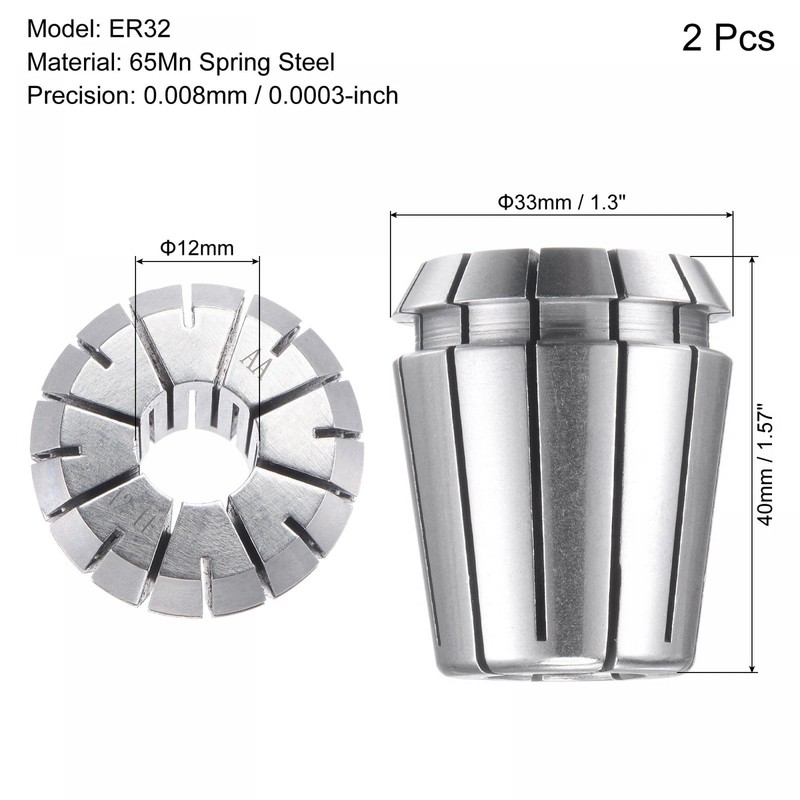 sourcing map ER32 Spring Collet, 12mm Chuck for CNC Engraving