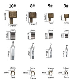 Zip Repair Set, Zinc Alloy Zipper Top Plug and Repair Zip Stopper, Metal Zip Slider, #3#5#8#10 Zip Plug Zip Replacement Accessories Zip Stopper Under Set