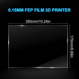 6PCS FEP Film 260x175x0.15mm for ANYCUBIC Photon Mono X, Mono X2, Mono X 6K, Mono X 6Ks, M3 Plus, Resin Tank Fep Replacement,3D Printer Accessories