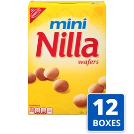 Nilla Wafers Mini Cookies, Vanilla Wafers, 12 - 11 oz Boxes