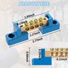 4 Pack 4 Position Neutral Bus Bar Terminal Block, Blue