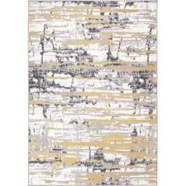 Rugshop Darwin Vintage Abstract Modern Area Rug 7'10" x 10' Yellow