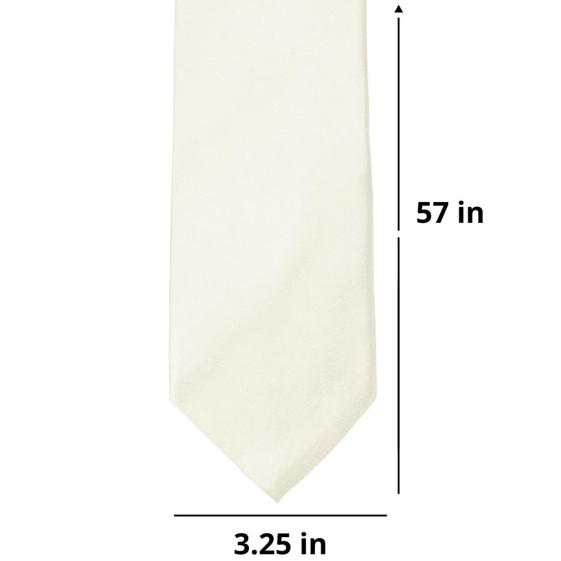tiemart Solid Color Necktie (Pearl)