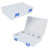 3Pcs Transparent Parts Box Removable Separate Grid Hardware Tools Organizer