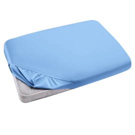 Hafaa King Size Fitted Sheets – Easy Care 25 cm Soft Brushed Microfibre Fabric Sky Blue Kingsize Fitted Bed Sheets Shrinkage and Fade Resistant (152 x 200 cm)