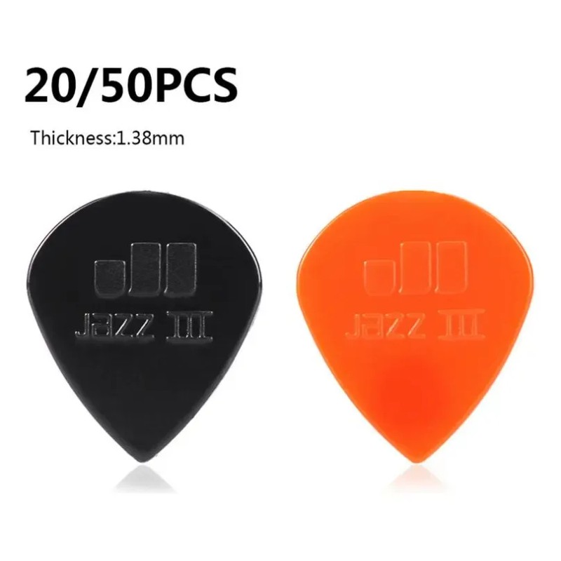 20 Púas De Guitarra Dun Lop De 1,38mm, Nailon Jazz