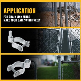 VIVIDA 1-5/8" Chain Link Gate Hinge Kit, Include Female & Male Gate Hinges, Chain Link Fence Hardware, Galvanized Steel, 2 Set