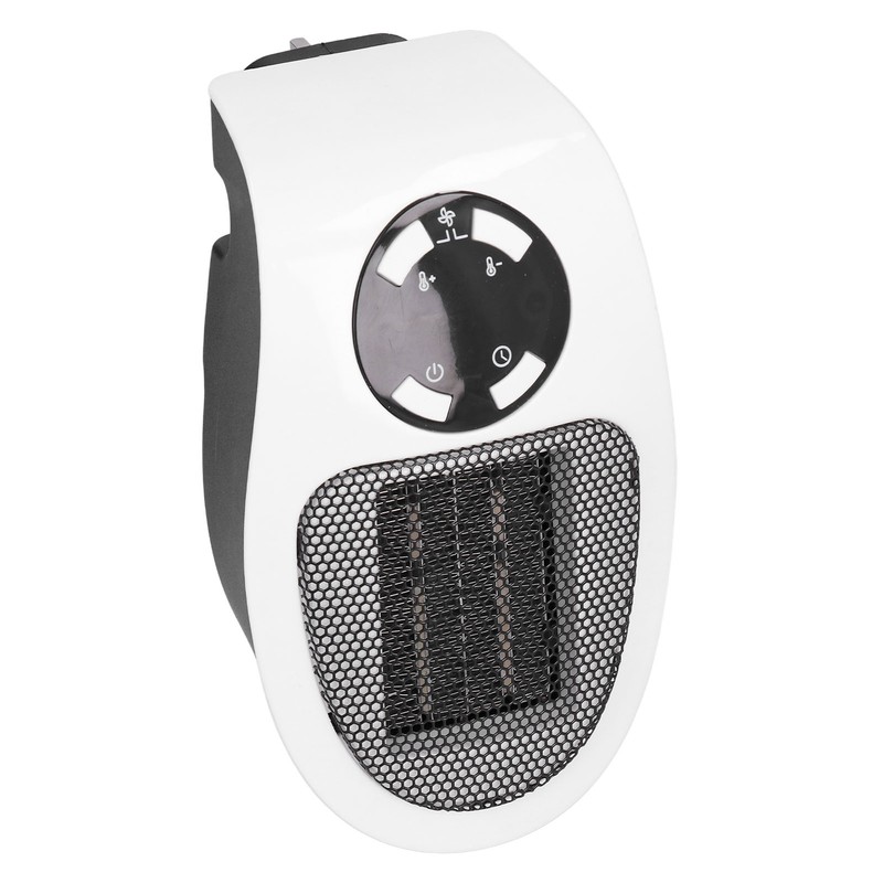 500W Black and White Mini Electric Heater Portable Wall Mounted