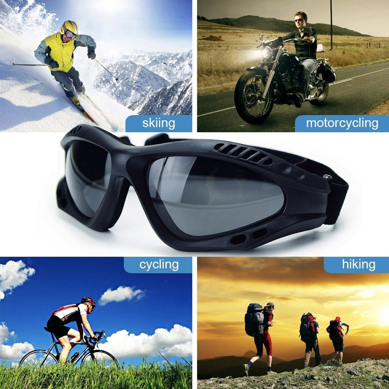 Viriber Motorcycle Goggles Bike Goggles UV Protective Outdoor Glasses Military
