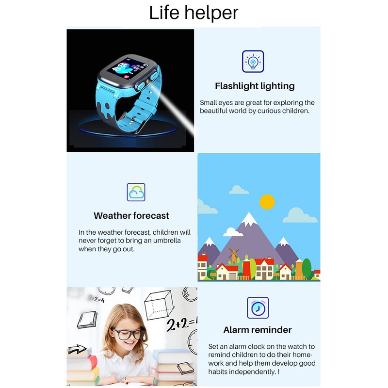 Kids Smartwatch LBS Smart Watch with Flashlights Anti Lost Voice