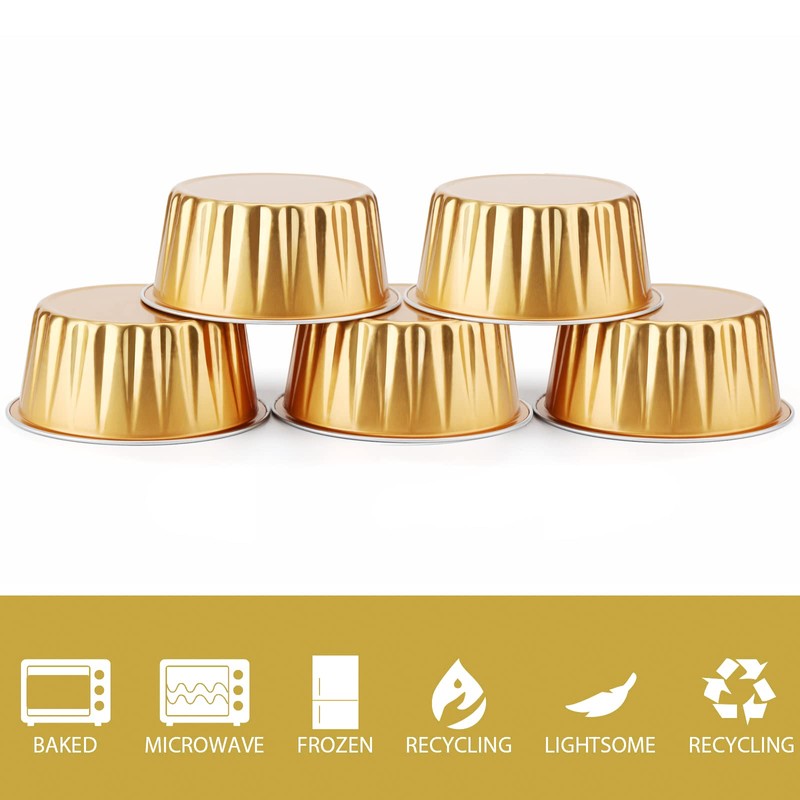 EUSOAR Disposable Creme Brulee Ramekins, 50pcs 5oz Baking Cups Ramekins