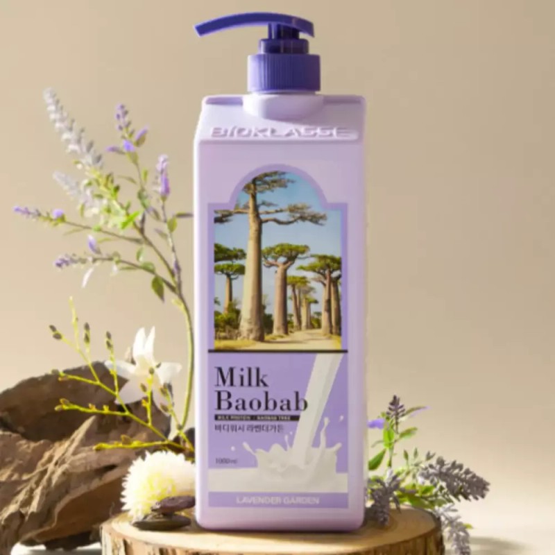 Milk Baobab 밀크바오밥 샴푸 + 트리트먼트 + 바디워시 라벤더가든 Milk