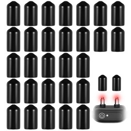 Oruola 30pcs Shock Collar Dog Rubber Tips,Shock Collar Rubber End Caps for Dog Training,Replacement Silicone Covers Conductive Rubbers Sleeve for Dogs Training Collars Prongs or Anti Bark Collars Tool
