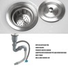 Stainless Steel Sink Drain Assembly with Cage S Bend Hose