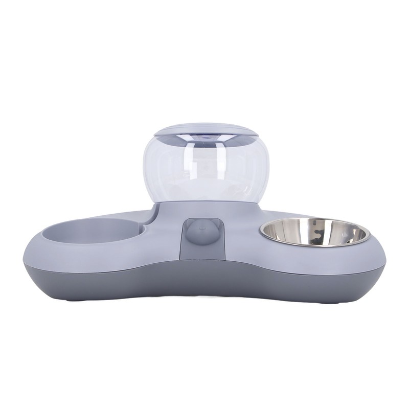 Double Cat Bowls Pet Food and Water Bowl Set Tilted