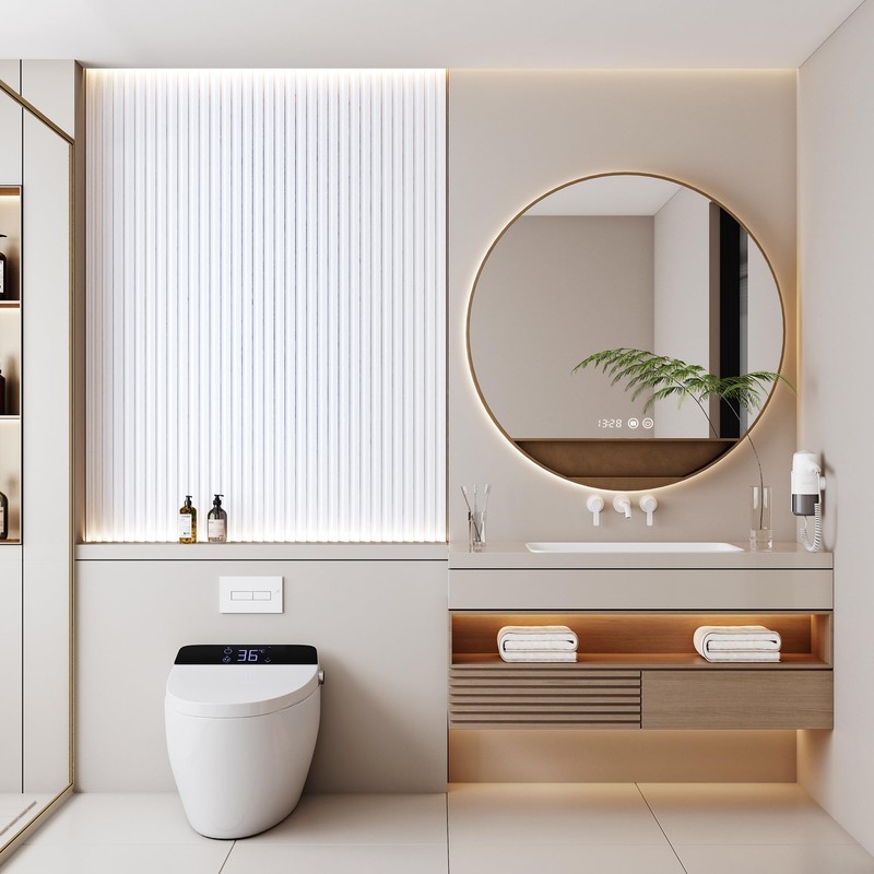 MODCART 16 Pack Slat Wall Panels, WPC Soundproof 3D Wall