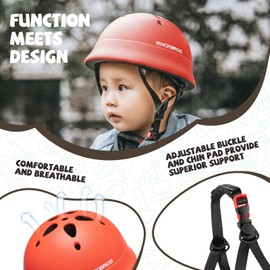 ROCKBROS Kids Bike Toddlers Helmet for 2-5 Years Kids Safety Protection Lightweight Cycle Helmet for Outdoor Activities Scooter, Balance Bike, Kids Bicycles, Skateboards (48-52 cm)
