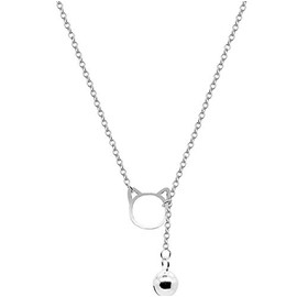 iszie jewellery sterling silver sweet little kitten necklace,cat necklace for girls