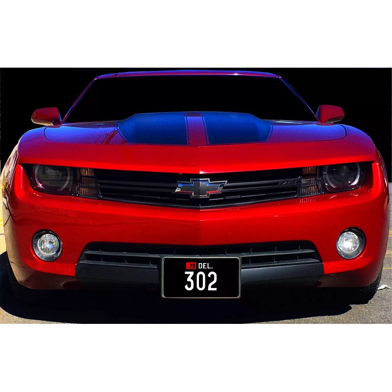 Sixtyskid Delaware Black License Plate (1942-1946) Design - "302"