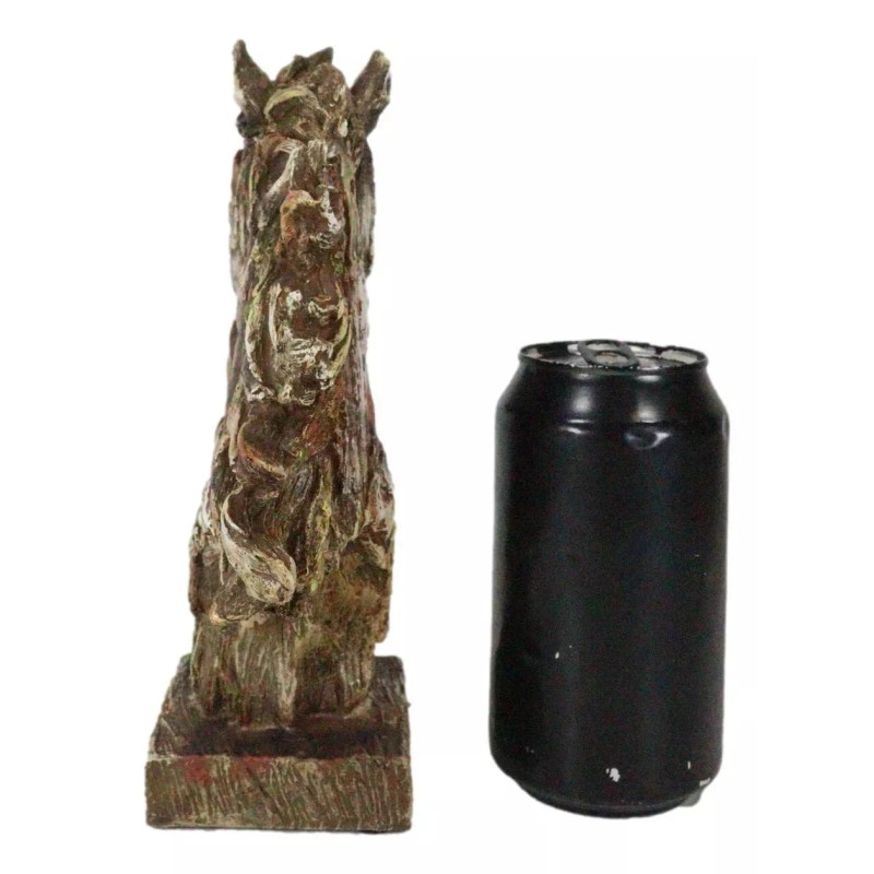 Faux Driftwood Equine Beauty Mustang Horse Head Desktop Plaque Sculpture