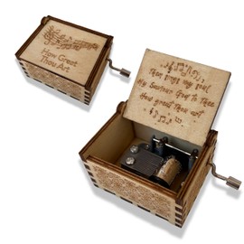 epiphaneia Small How Great Thou Art Music Box (Lyrics) - Christian Gift for Mom for Mother's Day, Birthday - Religious Gifts for Women