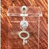 Dragonfly 14 Gage Key of Love Belly Button Ring Stainless