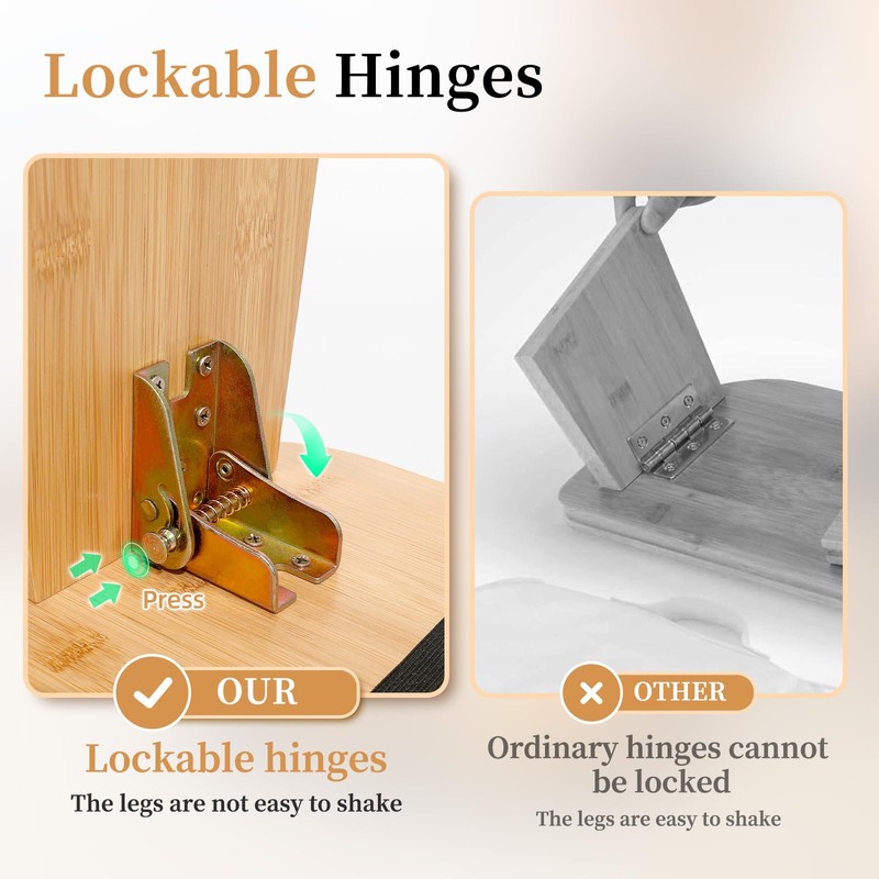 JFNoraiva Meditation Bench, Folding Meditation Chair with Cushion, Bamboo Meditation