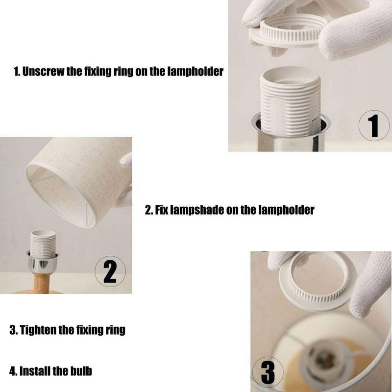 Betty Table Lamp Bedside Light Wood Base Room Decoration or