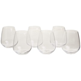 Luigi Bormioli Atelier Stemless Cabernet Wine Glass 23-1/4-Ounce, Set of 6