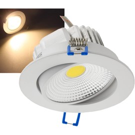 COB LED Recessed Luminaire "- 7" White 7W 450lm Warm White