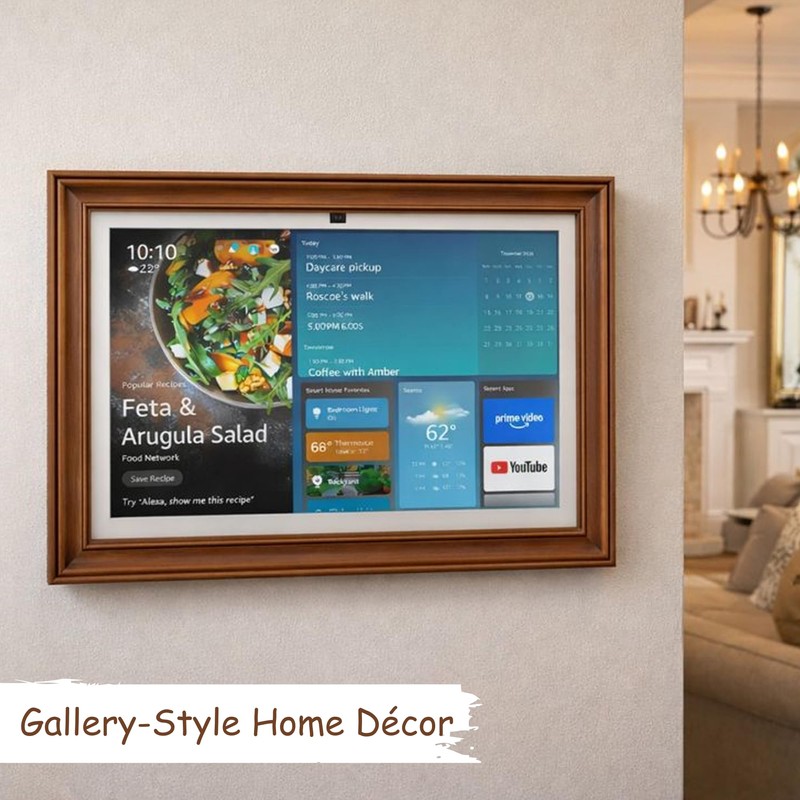 DICHA Decorative Wood Frame for Echo Show 15 (Gen 2,2024