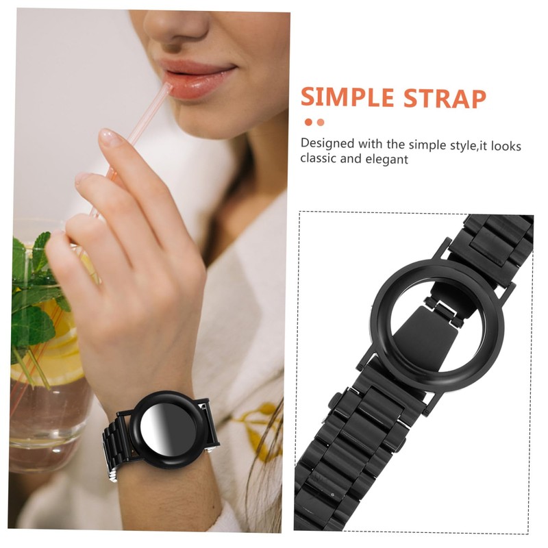 jojofuny Watch Band with Anti-lost Protective Case for Steel Strap