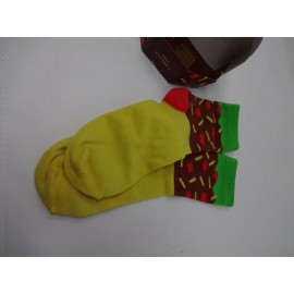 YES STUDIO BOXED TACO FAST FOOD SOCKS PAIR OSFM ADULT SIZE CREW ORGANIC COTTON