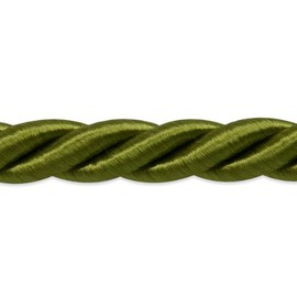 Trims by the Yard Savannah 3/8" Twisted Cord Versatile Trim for DIY Crafts Picture Frames Home Decor and Fashion Items, 5-Yard Cut, Sage