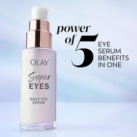 Olay Olay Super Eye Daily Serum with Vitamin C, Caffeine, Aloe Vera, Niacinamide, and Amino Peptide, 5-in-1 Eye Serum, 13.5 mL