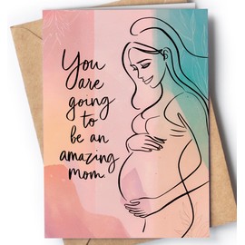 Baby Shower Card - Congratulations on Pregnancy Announcement for Baby Boy, Girl, Gender Neutral - New Mum - Welcome Babies Card for Parents to be - Congrats Expecting Mom - Amazing Mom