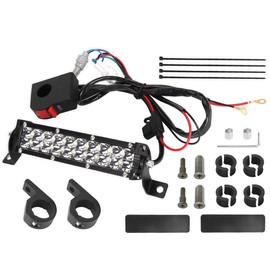 Dirt Bike Light Bar Kit USB switch + Mounting Bracket Headlight for KLX110 CRF110 TTR110 YZ250F for 7/8" Handlebars 60W Led Headlight Bar Socket Charger USB 5V 2A Plug & Play Motorcycle Pit Dirt Bike