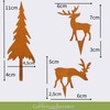 Storm's Gartenzaubereien Elk Christmas Decoration Set of 4 with Fir