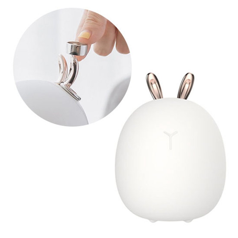 Silicone Night Light USB Rechargeable LED Light Source Cute Rabbit