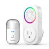TECKNET Self-Powered Wireless Doorbell Kit - Plug-Through Door Bell with