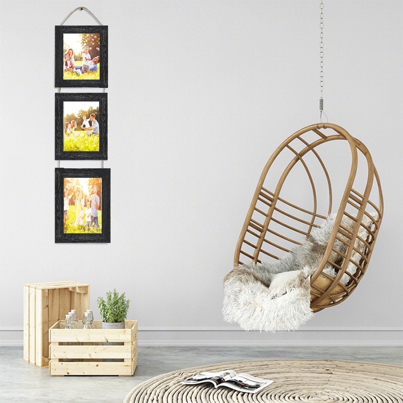 VMUZEDER 5x7 Wall Hanging Picture Frames Collage with 3 Opening