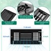 Datanly 6 Pcs Black 10 x 4 Inch Interior Size