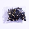 100 Pcs Black Durable Quail Leg Bands, Splay Leg Bands